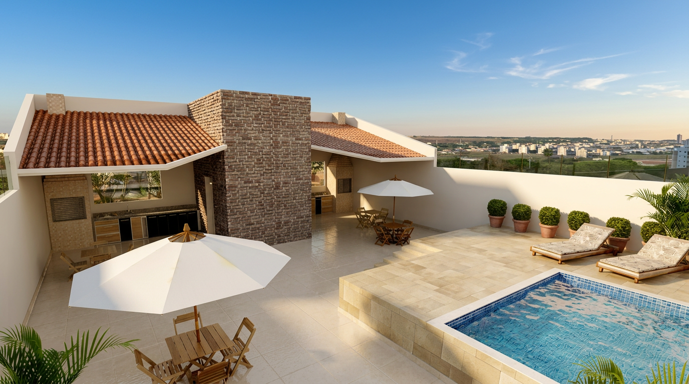 Terraço de lazer / cobertura